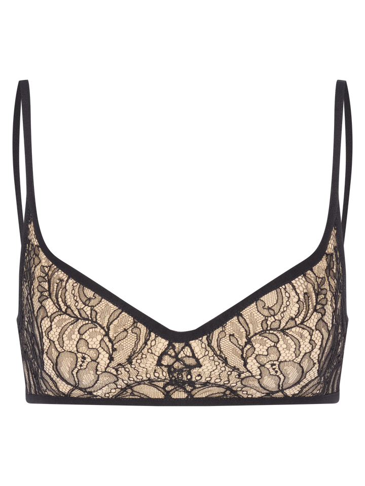 Casse-Cou bralette in silk satin and lace